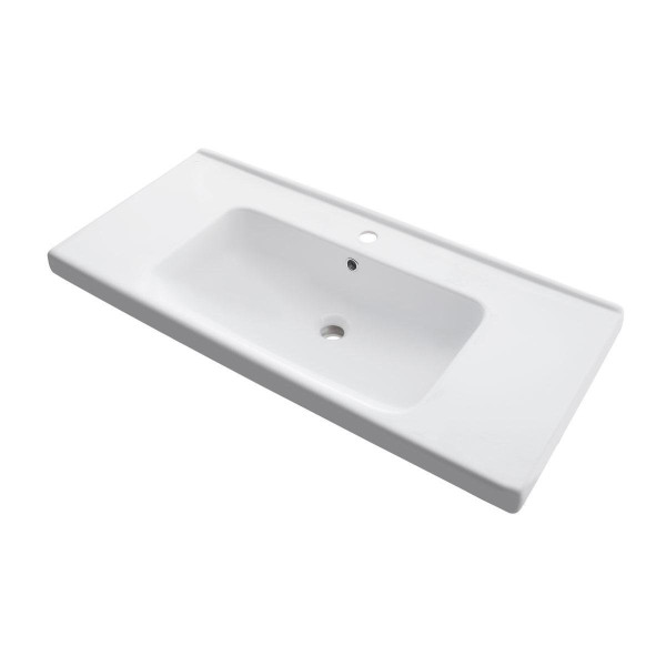 Тумба под раковину подвесная Dreja Big Inn 100 см, белый. Фото 5