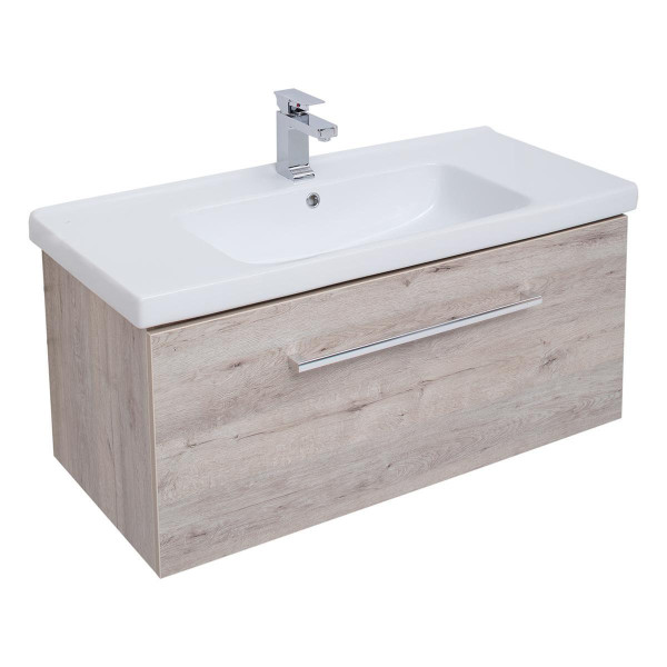 Тумба под раковину подвесная Dreja Big Inn 80 см, дуб кантри. Фото 4