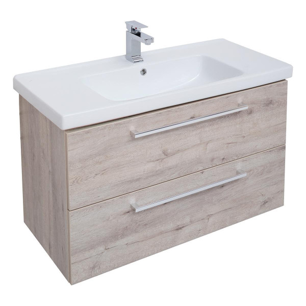 Тумба под раковину подвесная Dreja Gio 100 см, дуб кантри. Фото 4