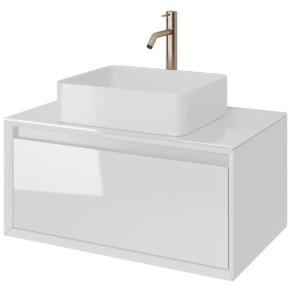 Тумба под раковину подвесная Dreja Insight 80 см, белый. Фото 1