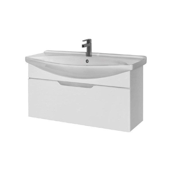 Тумба под раковину подвесная Dreja Laguna 105 см, белый. Фото 1