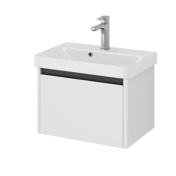 Тумба под раковину подвесная Dreja Luxury 55 см, белый. Фото 1