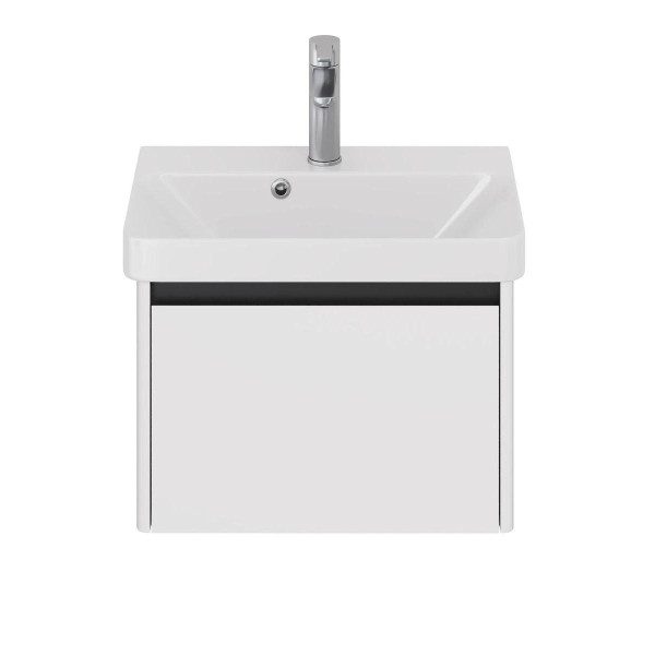 Тумба под раковину подвесная Dreja Luxury 55 см, белый. Фото 3