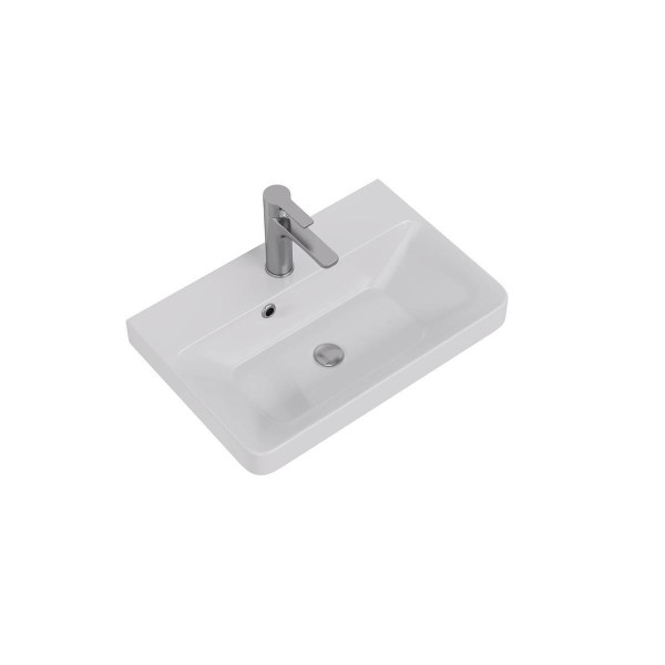 Тумба под раковину подвесная Dreja Luxury 55 см, белый. Фото 5