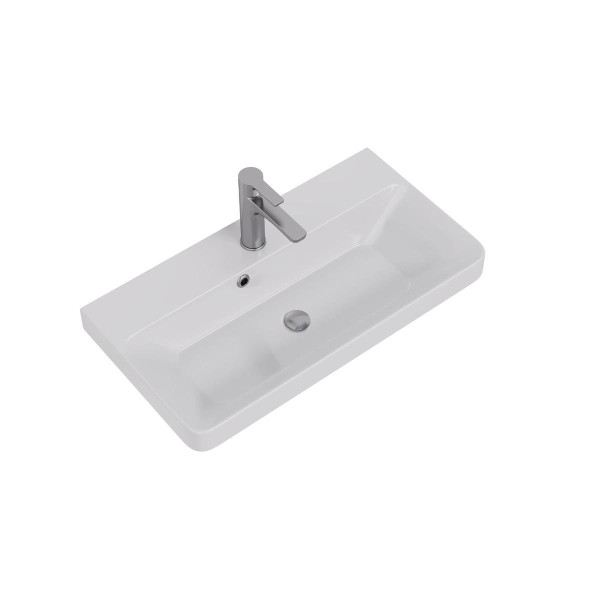 Тумба под раковину подвесная Dreja Luxury 70 см, серый базальт. Фото 5