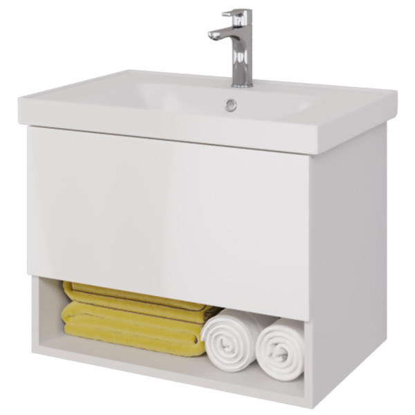 Тумба под раковину подвесная Dreja Perfecto 70 см, белый. Фото 1