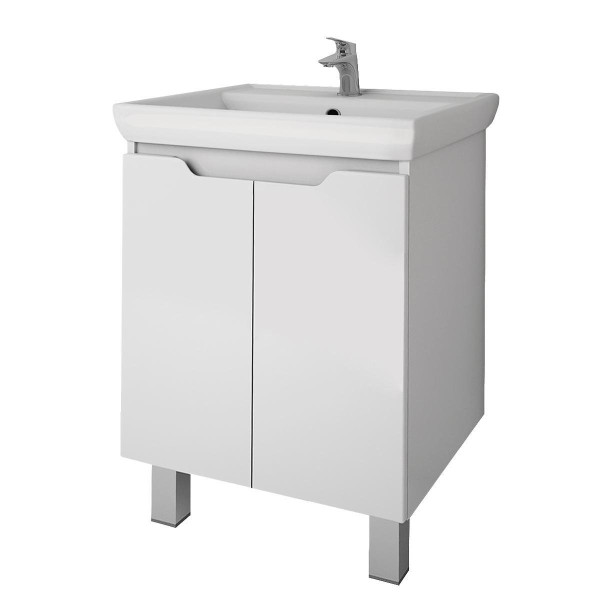 Тумба под раковину подвесная Dreja Q Plus (D) 55 см, белый. Фото 1