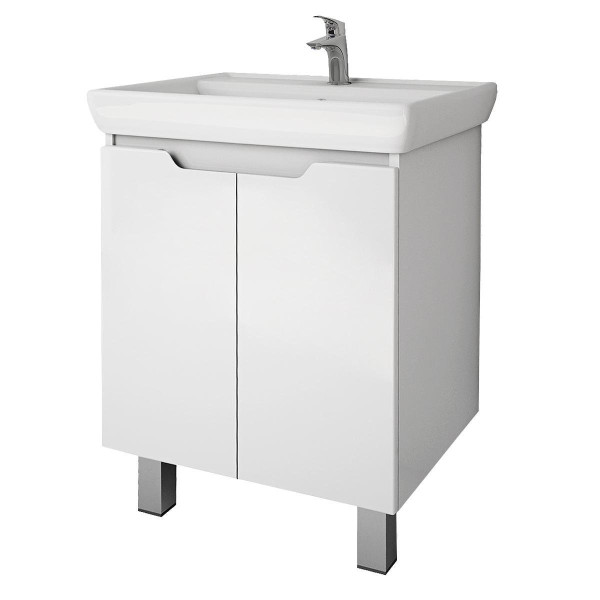 Тумба под раковину подвесная Dreja Q Plus (D) 60 см, белый. Фото 1