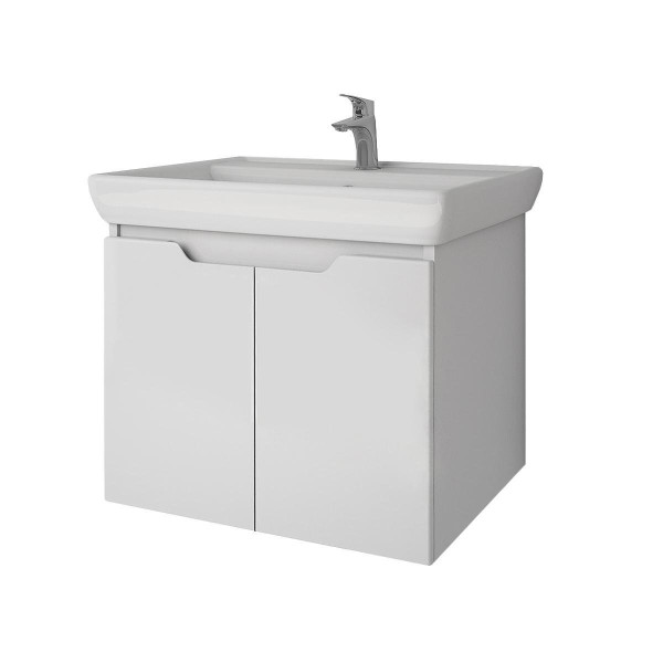 Тумба под раковину подвесная Dreja Q(D) 60 см, белый. Фото 1