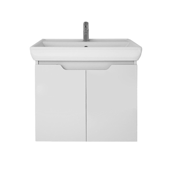 Тумба под раковину подвесная Dreja Q(D) 60 см, белый. Фото 3