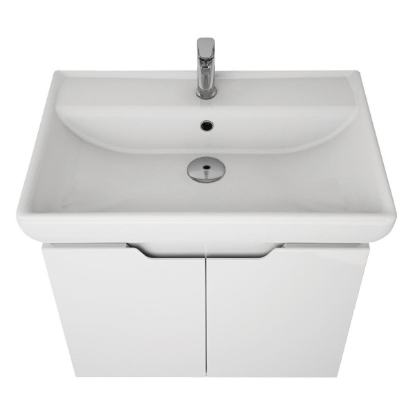 Тумба под раковину подвесная Dreja Q(D) 70 см, белый. Фото 4