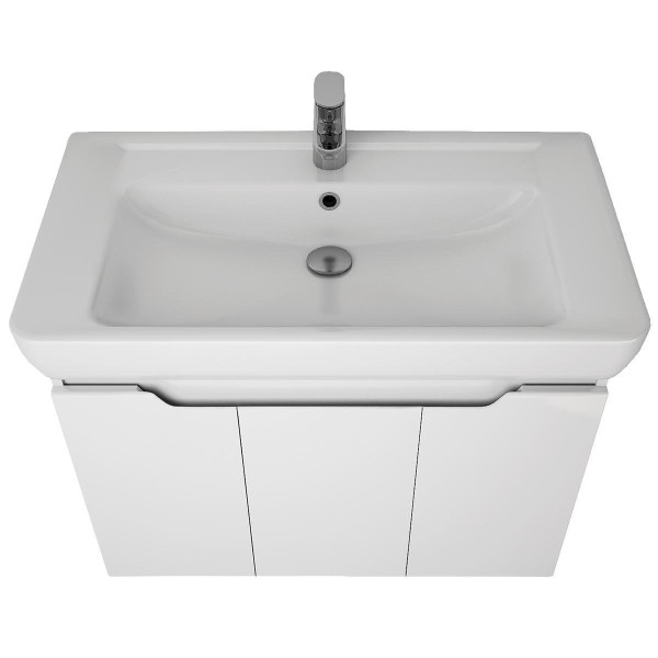 Тумба под раковину подвесная Dreja Q(D) 80 см, белый. Фото 4