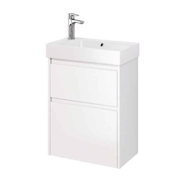 Тумба под раковину подвесная Dreja Slim 55 см, белый. Фото 1