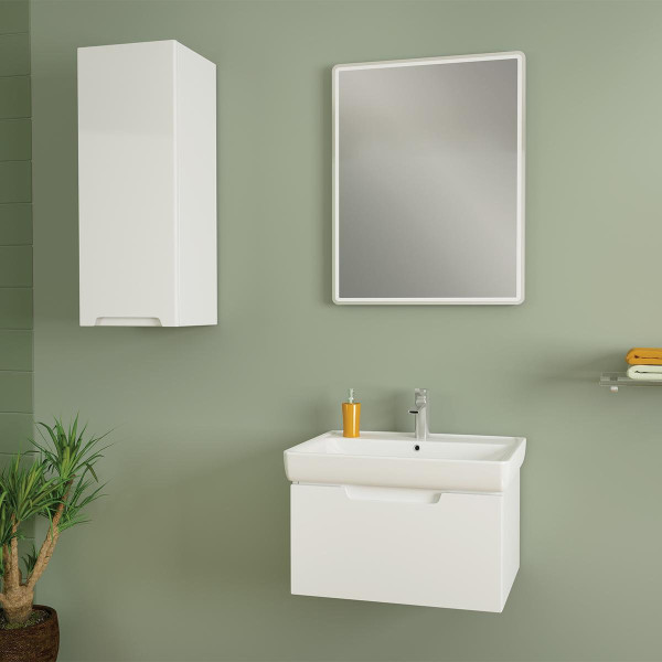 Тумба под раковину подвесная Dreja Tiny 50 см, белый. Фото 5