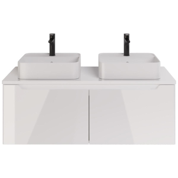 Тумба под раковину подвесная Dreja W 125 см, белый. Фото 5