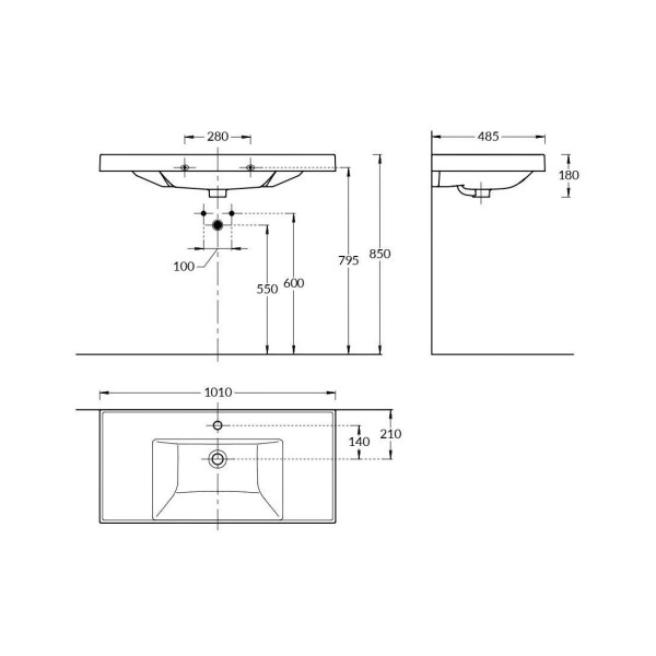 Тумба под раковину подвесная La Fenice Cubo FNC-01-CUB-B-100, белая. Фото 3