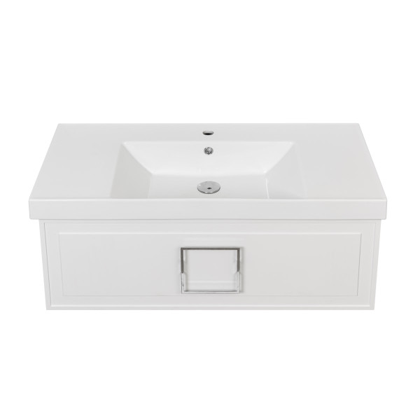 Тумба под раковину подвесная La Fenice Cubo FNC-01-CUB-B-100, белая. Фото 8