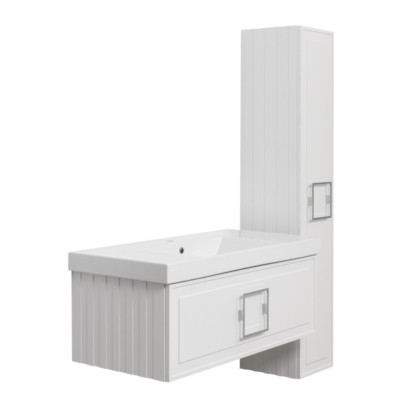 Тумба под раковину подвесная La Fenice Cubo FNC-01-CUB-B-100, белая. Фото 10