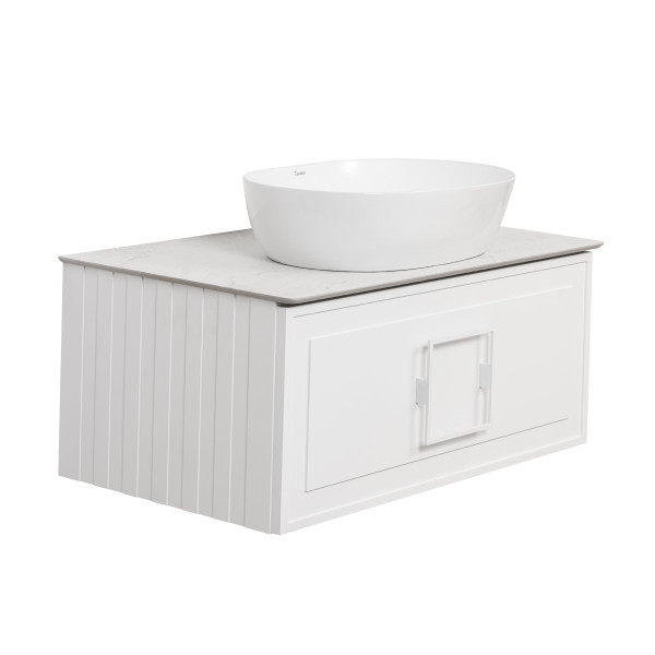 Тумба под раковину подвесная La Fenice Cubo FNC-01-CUB-B-80, белая. Фото 5