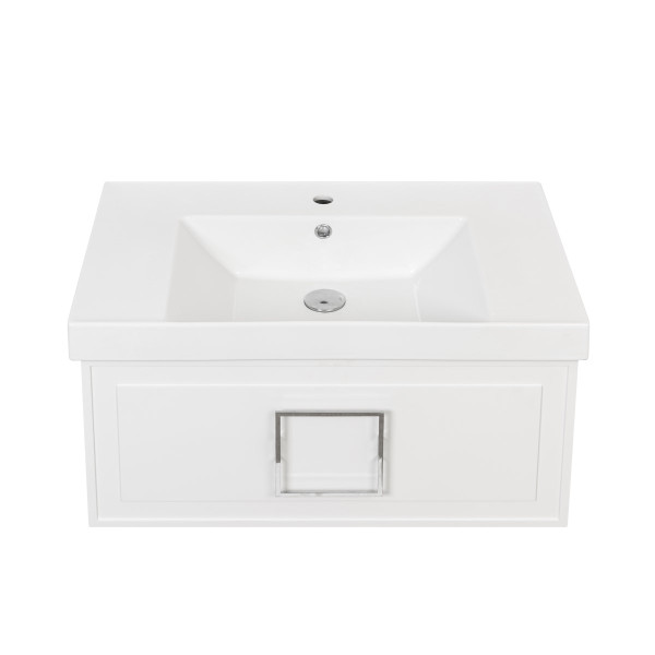 Тумба под раковину подвесная La Fenice Cubo FNC-01-CUB-B-80, белая. Фото 6