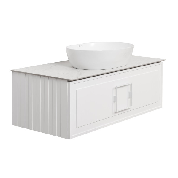 Тумба под раковину подвесная La Fenice Cubo FNC-01-CUB-B-90, белая. Фото 6