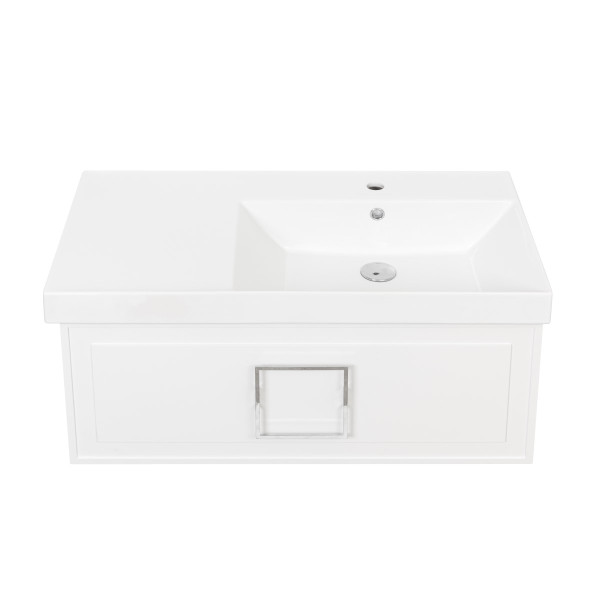 Тумба под раковину подвесная La Fenice Cubo FNC-01-CUB-B-90, белая. Фото 9