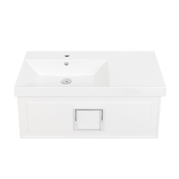 Тумба под раковину подвесная La Fenice Cubo FNC-01-CUB-B-90, белая. Фото 10