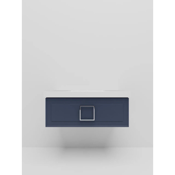 Тумба под раковину подвесная La Fenice Cubo FNC-01-CUB-BG-100, синяя. Фото 3