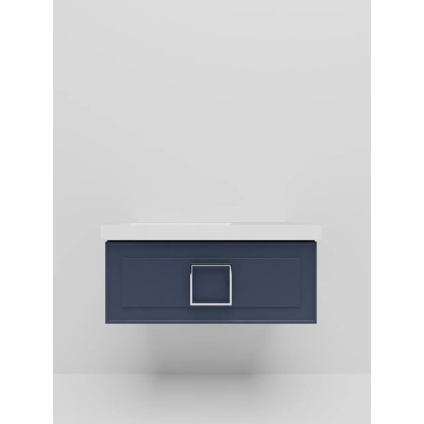 Тумба под раковину подвесная La Fenice Cubo FNC-01-CUB-BG-90, синяя. Фото 5