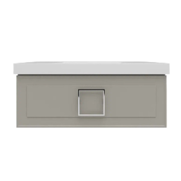 Тумба под раковину подвесная La Fenice Cubo FNC-01-CUB-C-100, бежевая. Фото 1