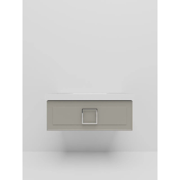 Тумба под раковину подвесная La Fenice Cubo FNC-01-CUB-C-100, бежевая. Фото 3