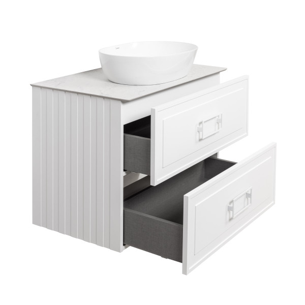 Тумба под раковину подвесная La Fenice Cubo TWIN FNC-01-CUB-B-100-2, белая. Фото 7