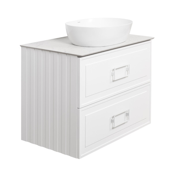 Тумба под раковину подвесная La Fenice Cubo TWIN FNC-01-CUB-B-80-2, белая. Фото 5