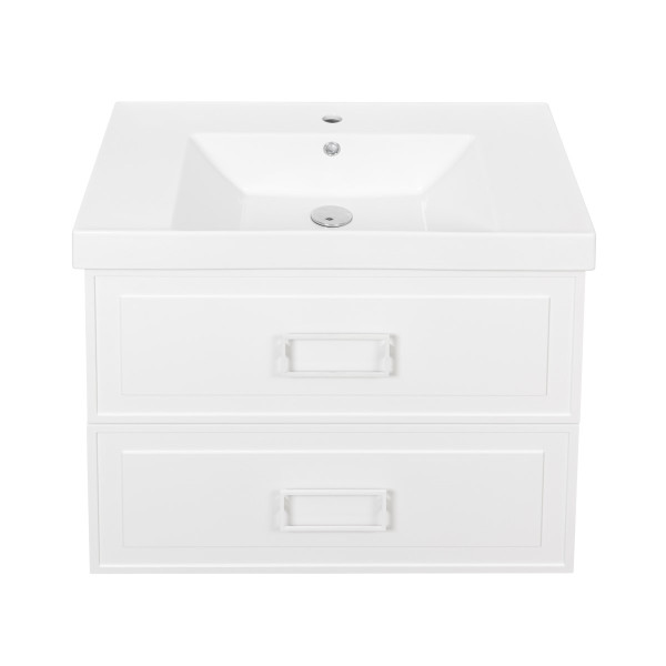 Тумба под раковину подвесная La Fenice Cubo TWIN FNC-01-CUB-B-80-2, белая. Фото 8