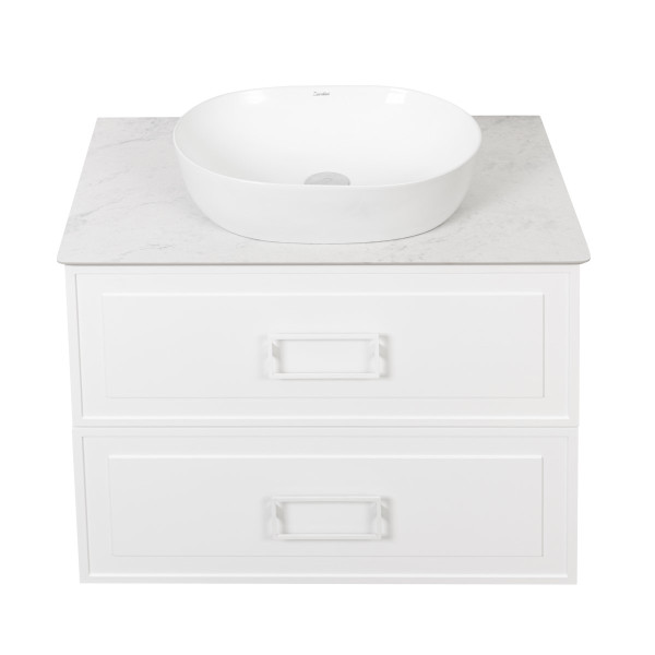 Тумба под раковину подвесная La Fenice Cubo TWIN FNC-01-CUB-B-80-2, белая. Фото 9