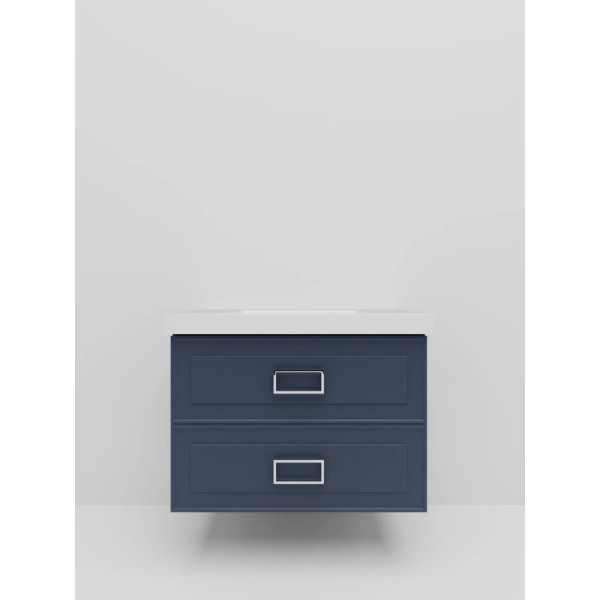 Тумба под раковину подвесная La Fenice Cubo TWIN FNC-01-CUB-BG-80-2, синяя. Фото 3