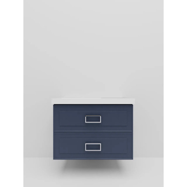 Тумба под раковину подвесная La Fenice Cubo TWIN FNC-01-CUB-BG-90-2, синяя. Фото 3