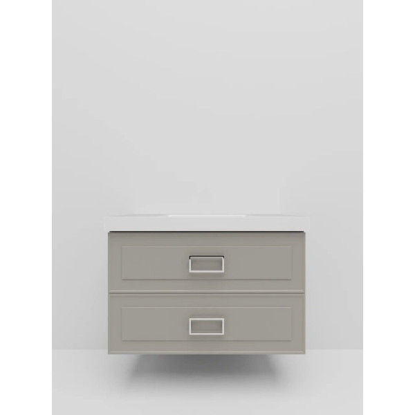 Тумба под раковину подвесная La Fenice Cubo TWIN FNC-01-CUB-C-100-2, бежевая. Фото 3