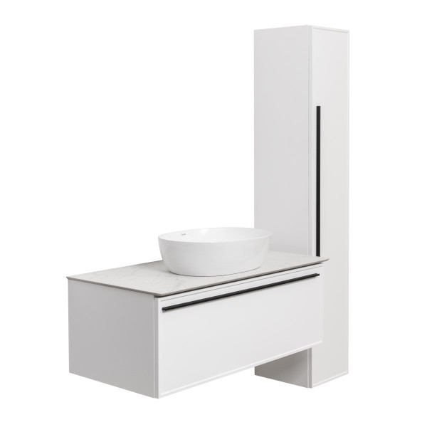 Тумба под раковину подвесная La Fenice Elba FNC-01-ELB-B-100, белая. Фото 11