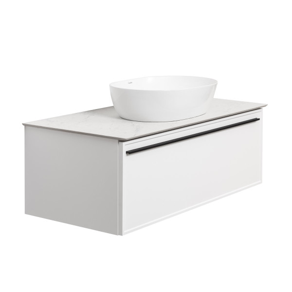 Тумба под раковину подвесная La Fenice Elba FNC-01-ELB-B-100, белая. Фото 5