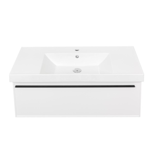 Тумба под раковину подвесная La Fenice Elba FNC-01-ELB-B-100, белая. Фото 8