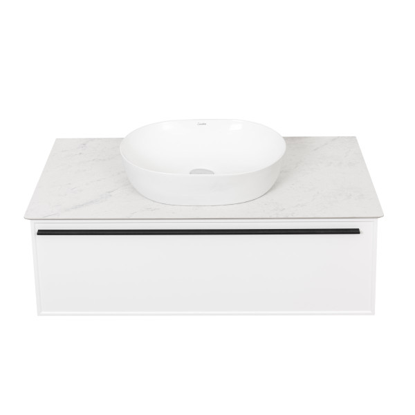 Тумба под раковину подвесная La Fenice Elba FNC-01-ELB-B-100, белая. Фото 9