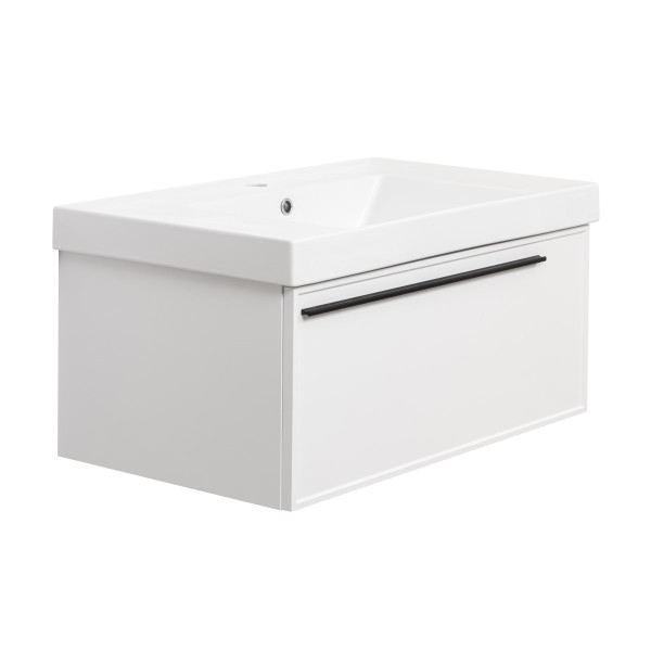 Тумба под раковину подвесная La Fenice Elba FNC-01-ELB-B-80, белая. Фото 1