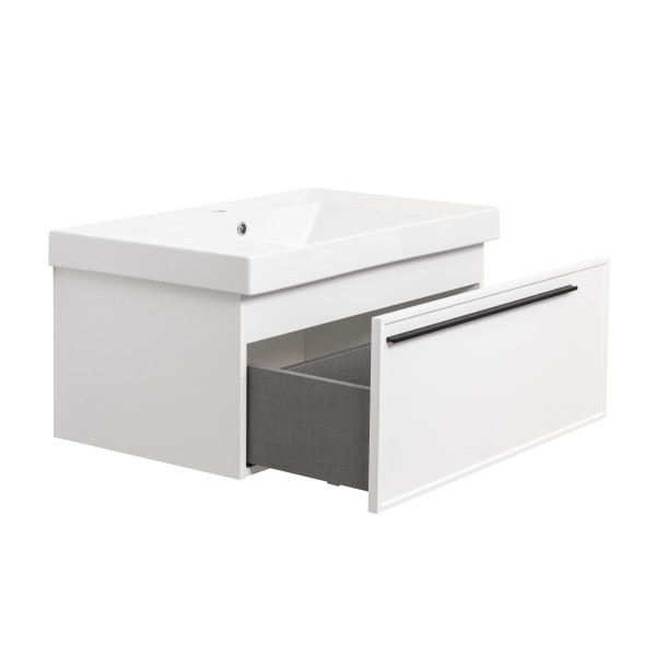 Тумба под раковину подвесная La Fenice Elba FNC-01-ELB-B-80, белая. Фото 6