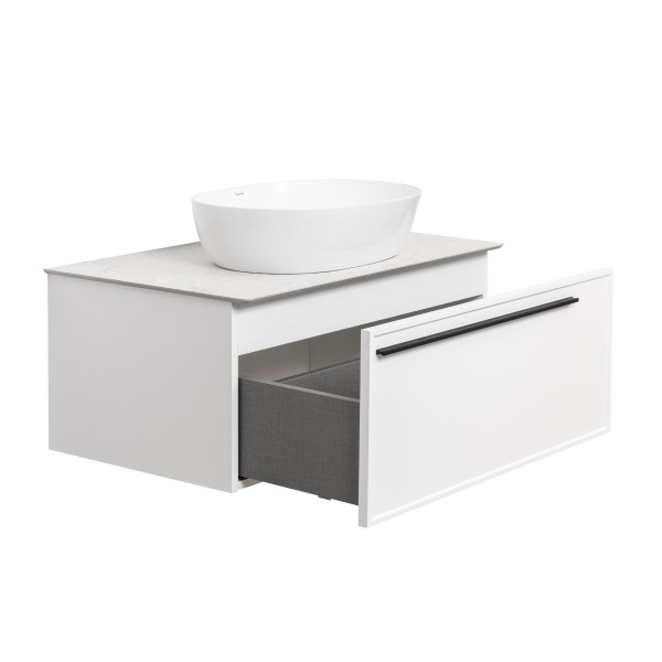 Тумба под раковину подвесная La Fenice Elba FNC-01-ELB-B-90, белая. Фото 8