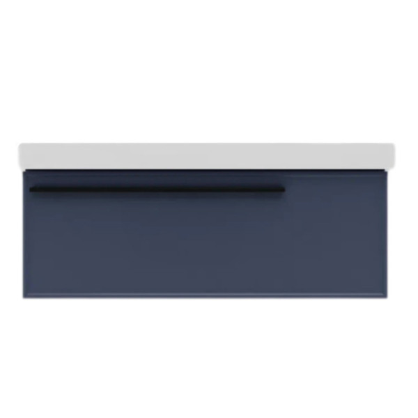 Тумба под раковину подвесная La Fenice Elba FNC-01-ELB-BG-100, синяя. Фото 1