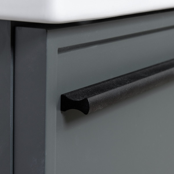 Тумба под раковину подвесная La Fenice Elba FNC-01-ELB-G-100, серо-зеленая. Фото 11