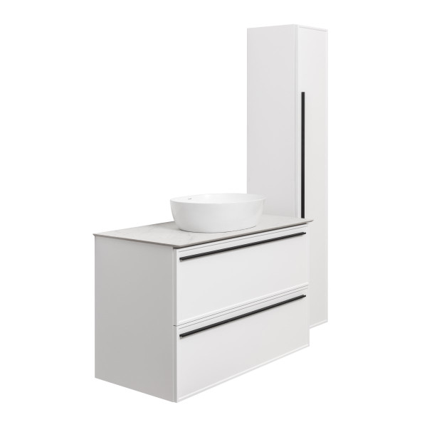 Тумба под раковину подвесная La Fenice Elba TWIN FNC-01-ELB-B-100-2, белая. Фото 10