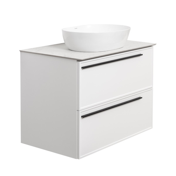 Тумба под раковину подвесная La Fenice Elba TWIN FNC-01-ELB-B-80-2, белая. Фото 5
