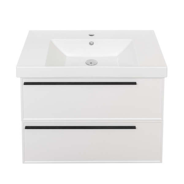 Тумба под раковину подвесная La Fenice Elba TWIN FNC-01-ELB-B-80-2, белая. Фото 8